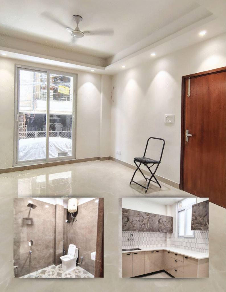 3bhk natural light master bed room